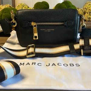 Marc Jacobs Crossbody Bag. Black/Cream and Gold